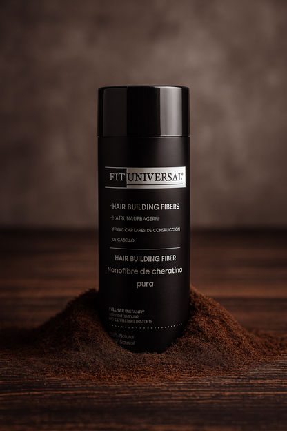 Nanofibre din Keratina pura pentru par rar, FITUNIVERSAL, pudra cu cu fibre pentru par mai des instant, rezistenta la apa, nanofibre de cheratina, Saten Inchis