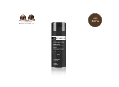Nanofibre din cheratina pura pentru par rar, FITUNIVERSAL, pudra cu cu fibre pentru par mai des instant, rezistenta la apa, nanofibre de cheratina, Maro Deschis